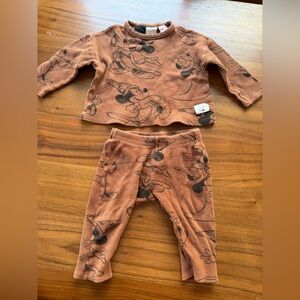 Baby Zara Mickey Mouse matching set